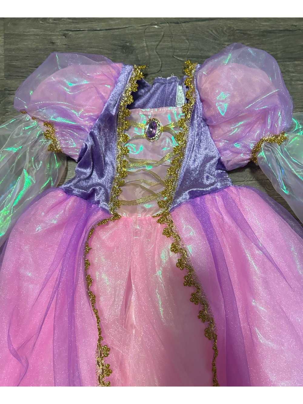 Girls Pink Princess Rapunzel Costume Halloween Dress up 4/5 - Picture 3 of 7